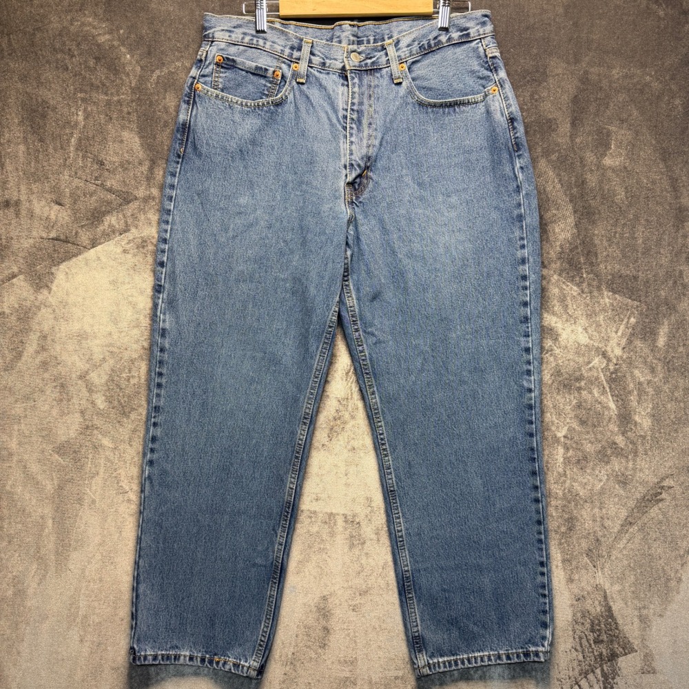Levi's Jeans Mens 36x29 Blue Denim 550 Relaxed Fit Mid Rise Medium Wash Workwear